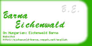 barna eichenwald business card